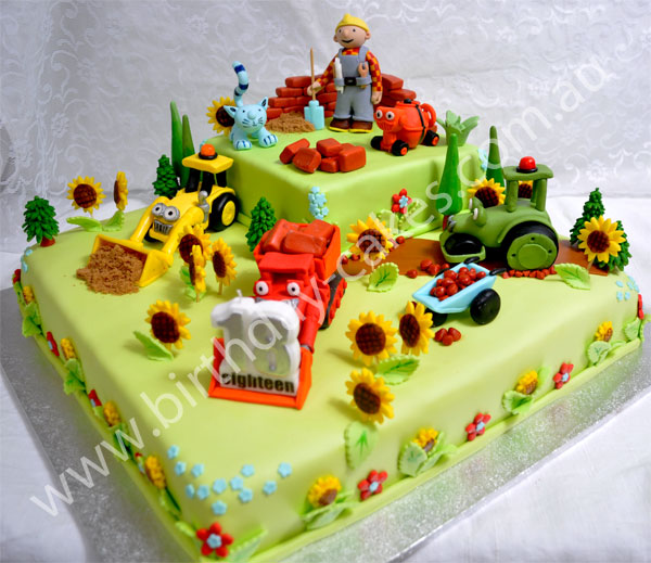 bob the builder novelty cake